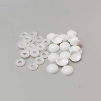 Mini tükörgomb (íves) - FEHÉR